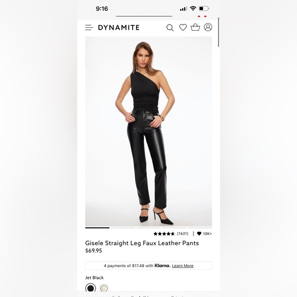 Dynamite Giselle faux leather pants - Picture 5 of 6